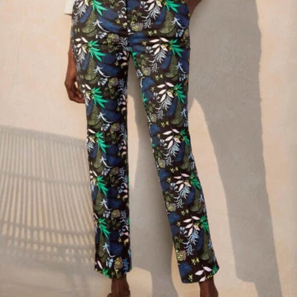 Boden Pants 4P Petite Richmond 7/8 Trousers Safari Fern Ankle Cropped - Picture 7 of 8